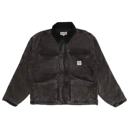 Stussy Washed Canvas Shop Jacket  Black