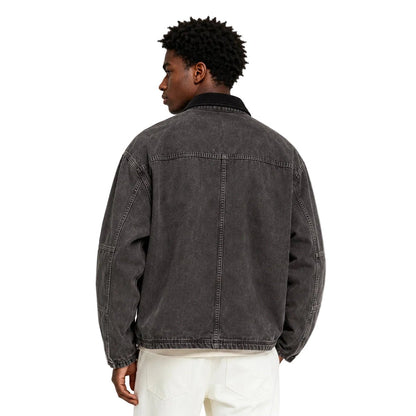Stussy Washed Canvas Shop Jacket  Black