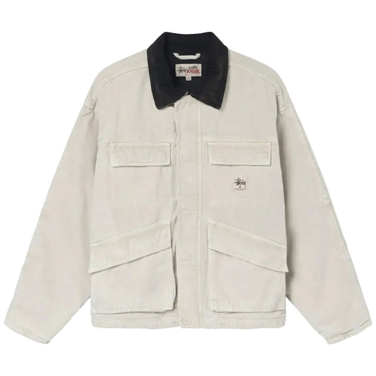 Stussy Washed Canvas Shop Jacket Bone