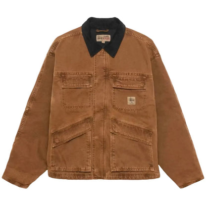 Stussy Washed Canvas Shop Jacket  Bronze