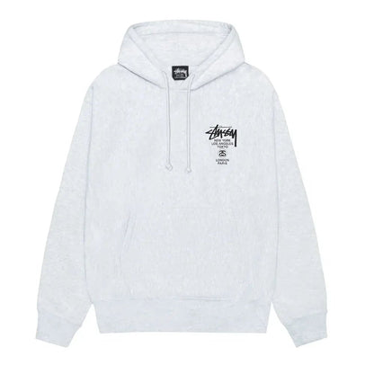 Stussy World Tour Hoodie Ash Heather