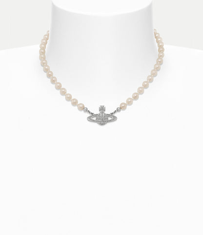 VIVIENNE WESTWOOD Bas Relief Pearl Choker(Mini/Silver)