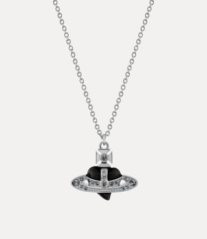 VIVIENNE WESTWOOD New Diamante Heart Pendant Necklace Brass(4 Colors)